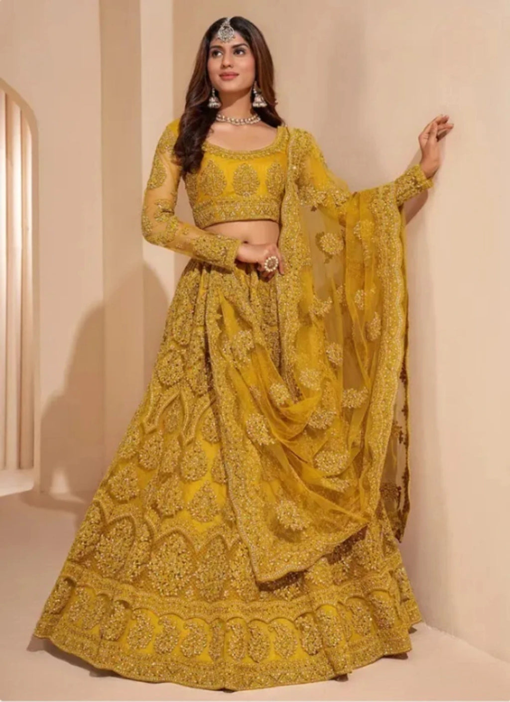 Styloxia Embellished Semi Stitched Lehenga Choli