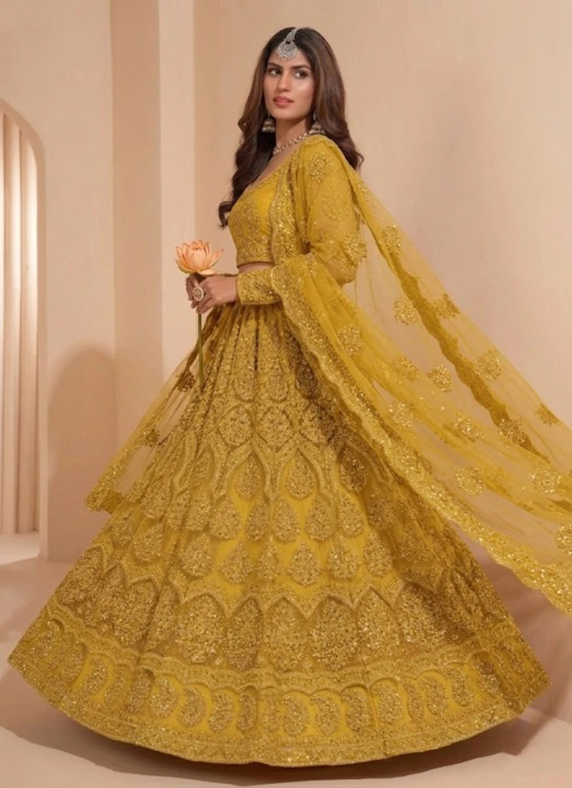 Styloxia Embellished Semi Stitched Lehenga Choli