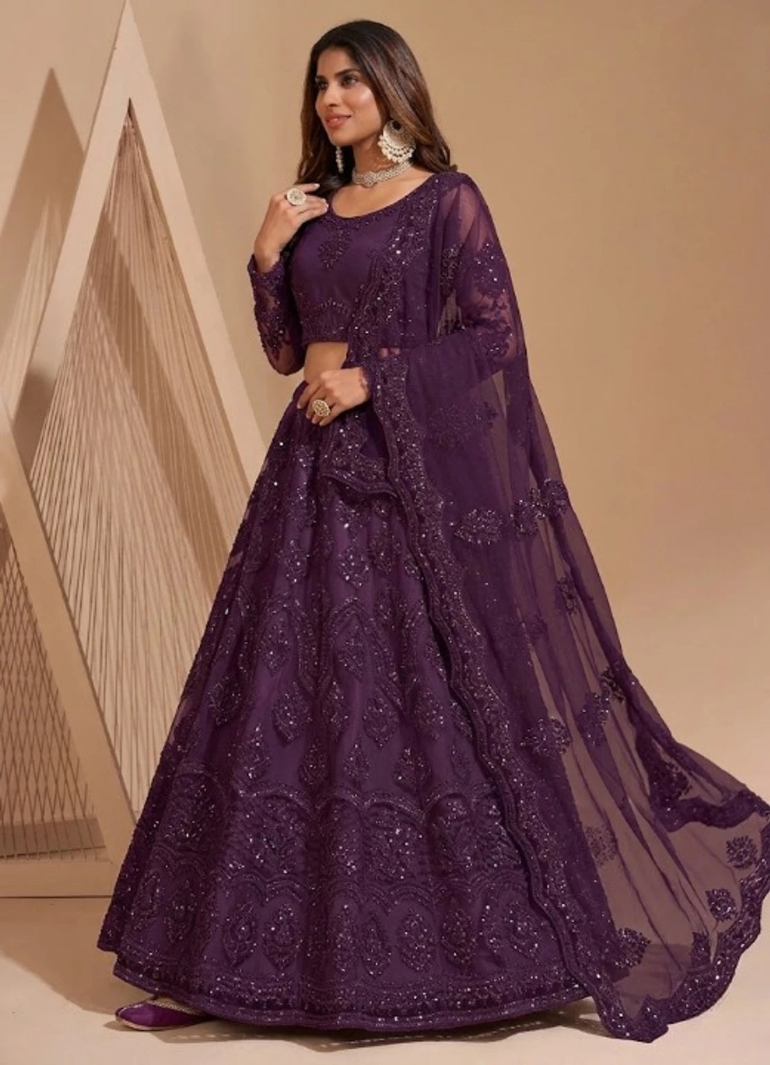 Styloxia Embellished Semi Stitched Lehenga Choli