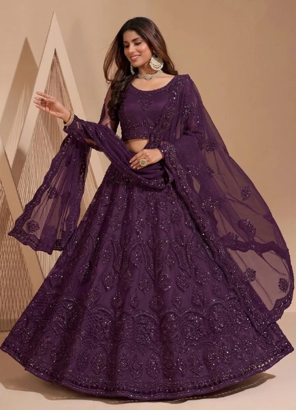 Styloxia Embellished Semi Stitched Lehenga Choli