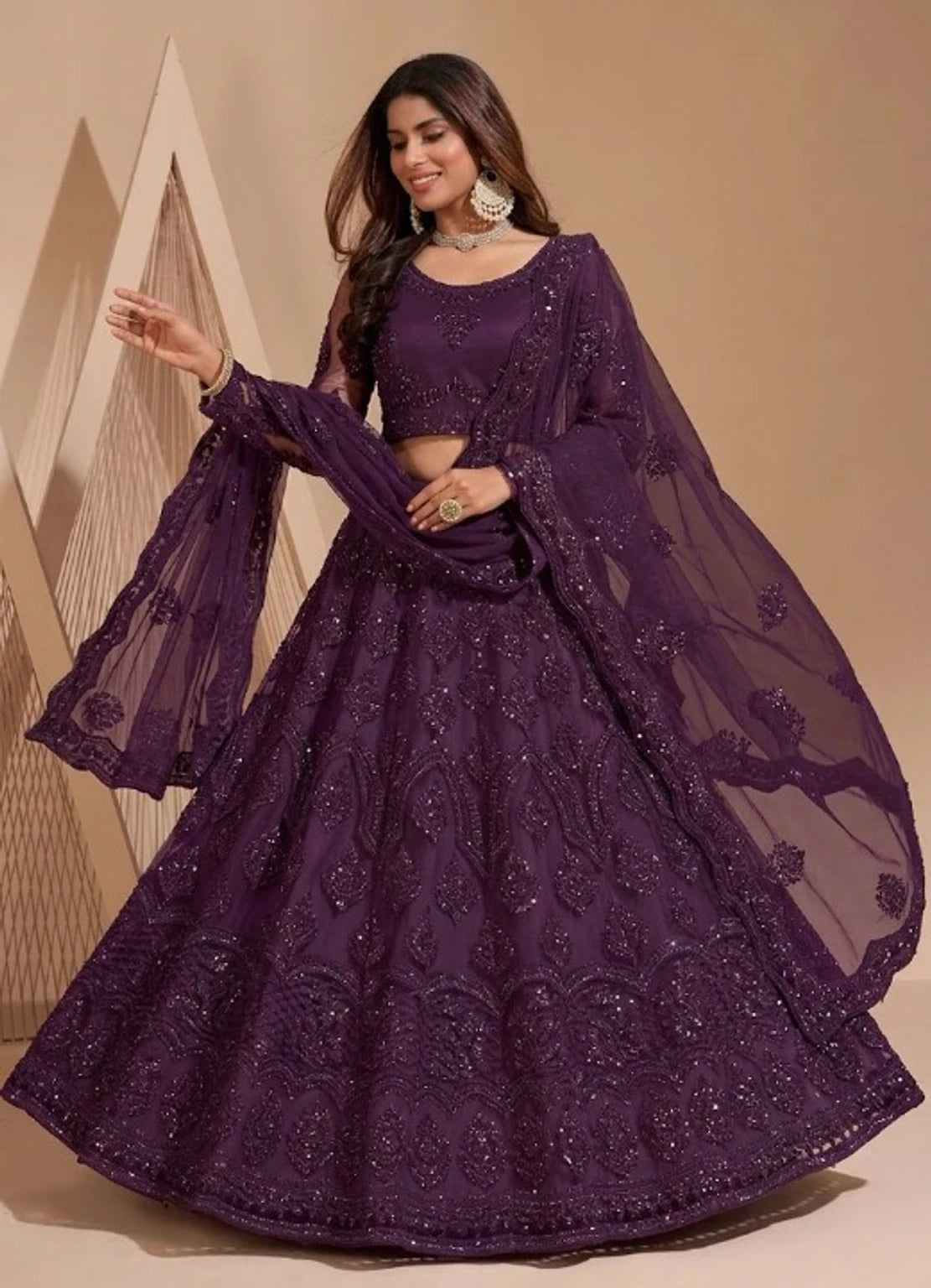 Styloxia Embellished Semi Stitched Lehenga Choli