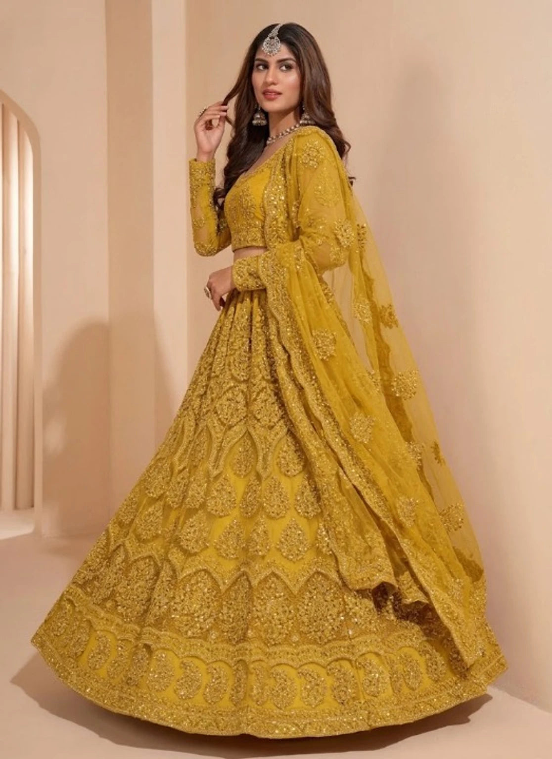 Styloxia Embellished Semi Stitched Lehenga Choli