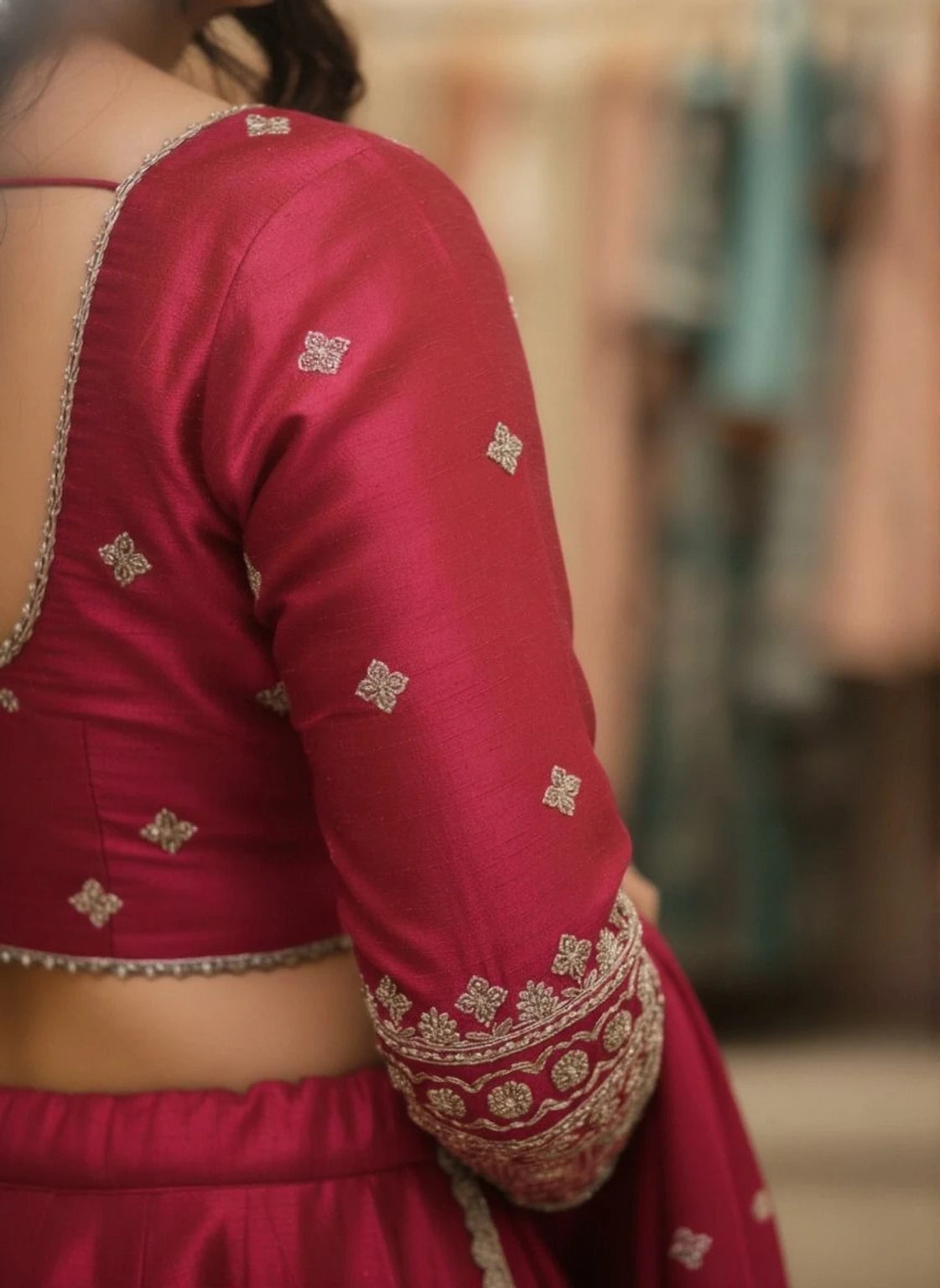 Cute Fellow Embroidered Semi Stitched Lehenga Choli