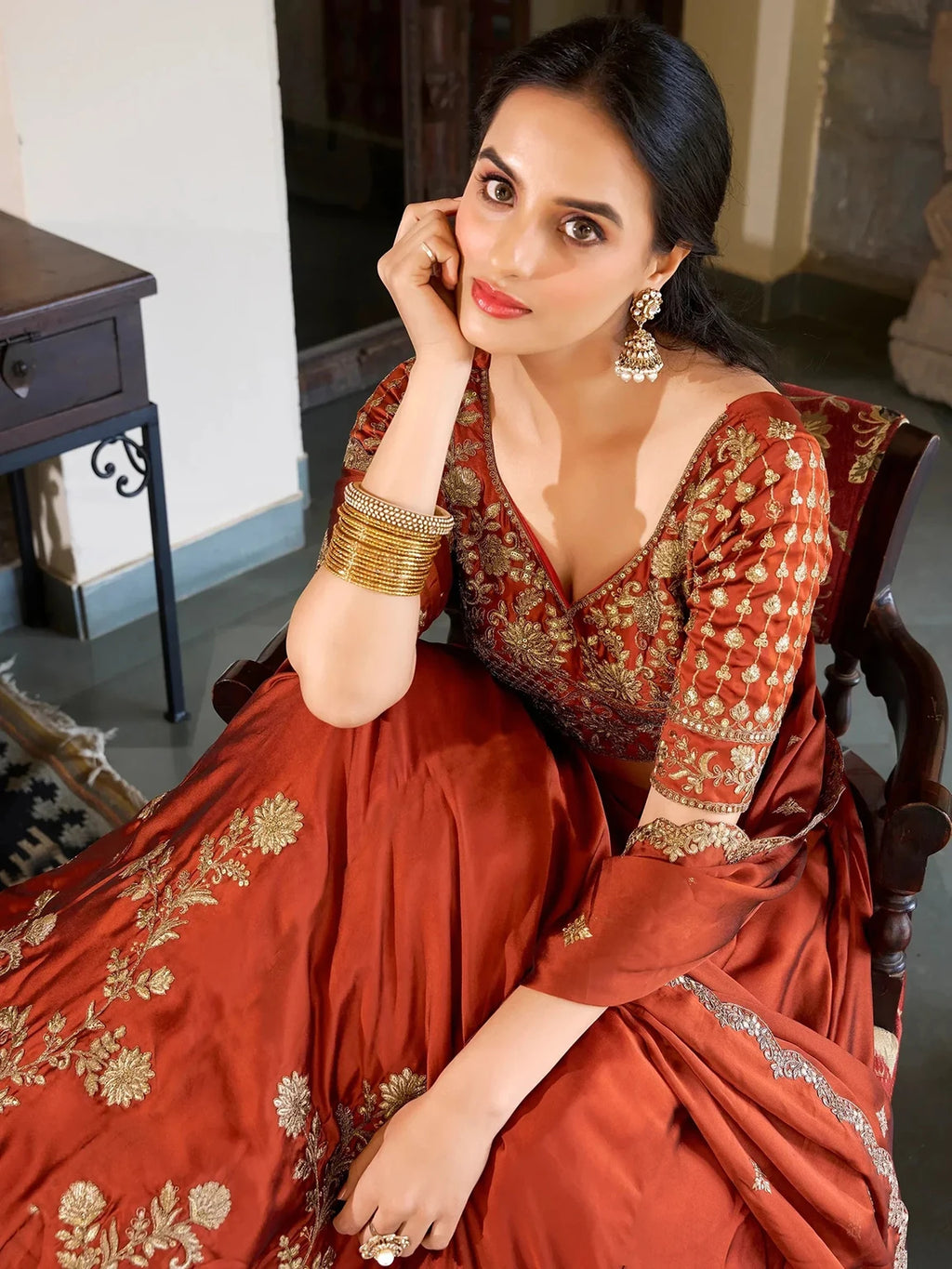 Kedar Fab Embroidered Semi Stitched Lehenga Choli