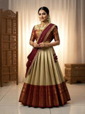Divastri Solid Semi Stitched Lehenga Choli