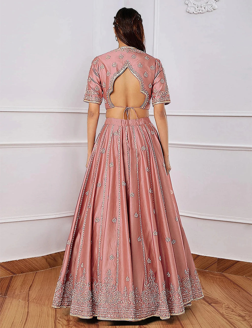 Kedar Fab Embroidered Semi Stitched Lehenga Choli