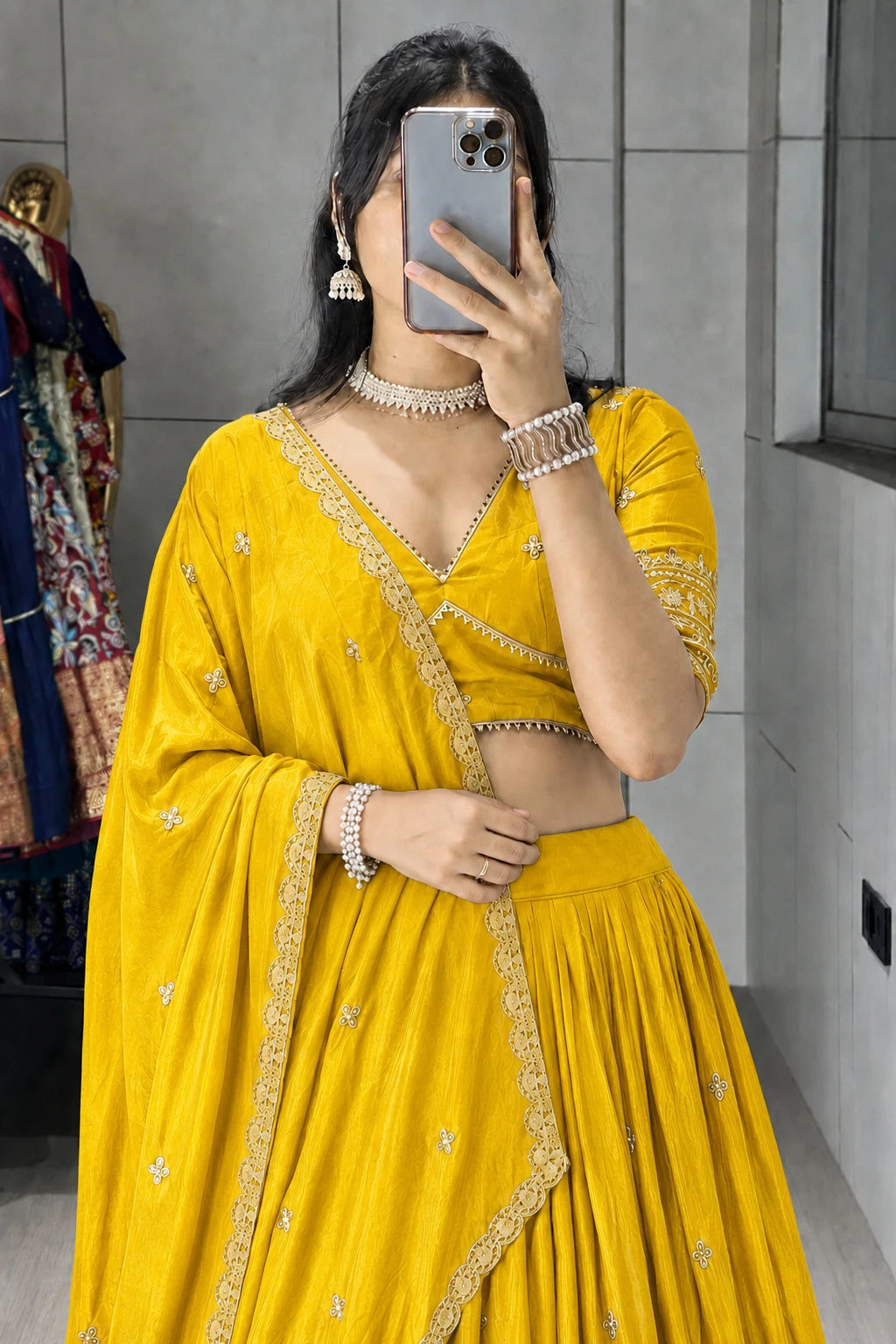 Kedar Fab Embroidered Semi Stitched Lehenga Choli