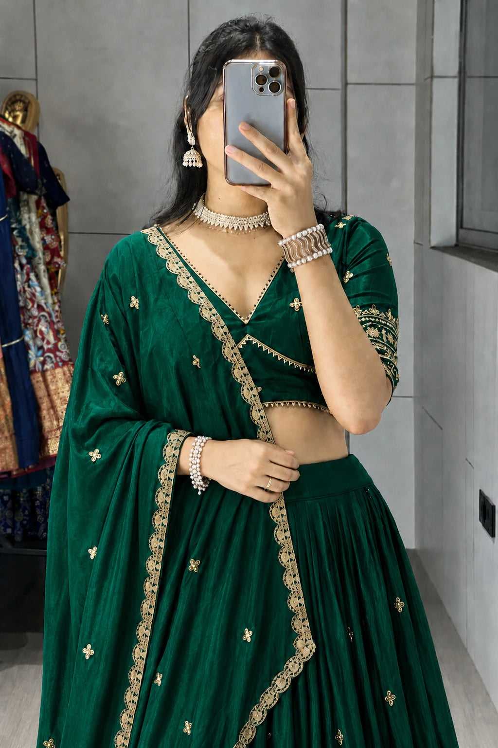 Kedar Fab Embroidered Semi Stitched Lehenga Choli