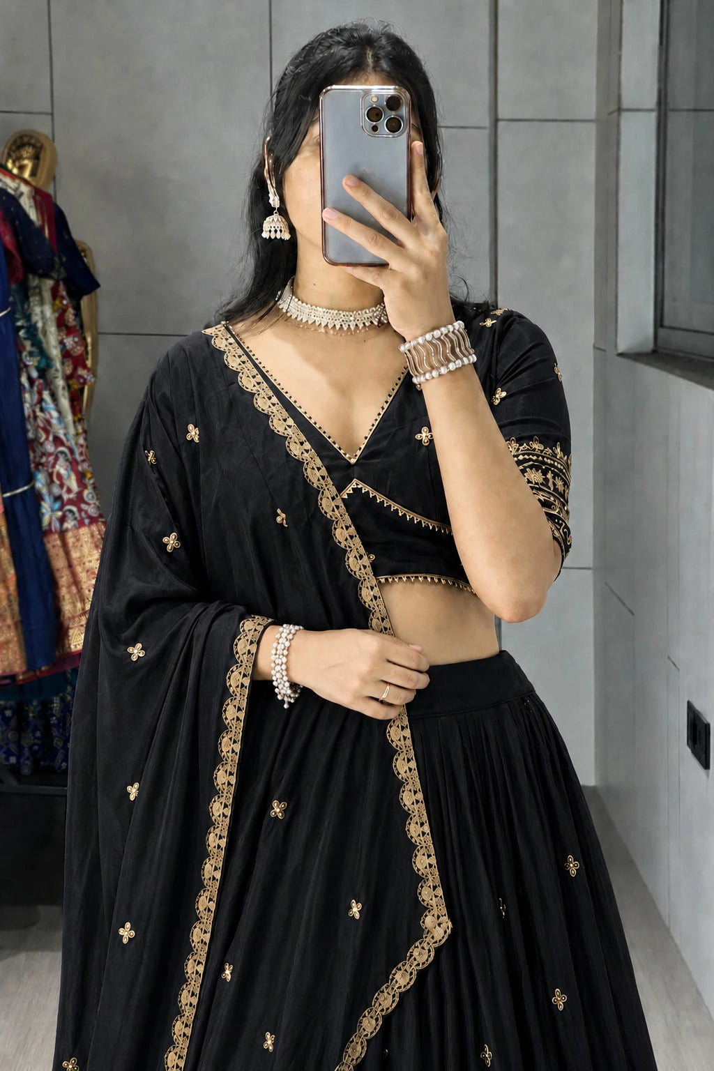 Kedar Fab Embroidered Semi Stitched Lehenga Choli