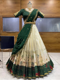 Solid Semi Stitched Lehenga Choli