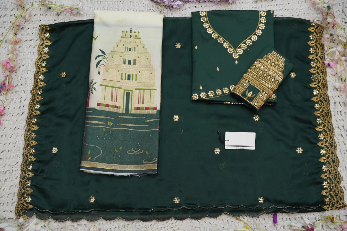Solid Semi Stitched Lehenga Choli