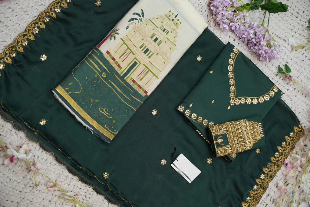 Solid Semi Stitched Lehenga Choli
