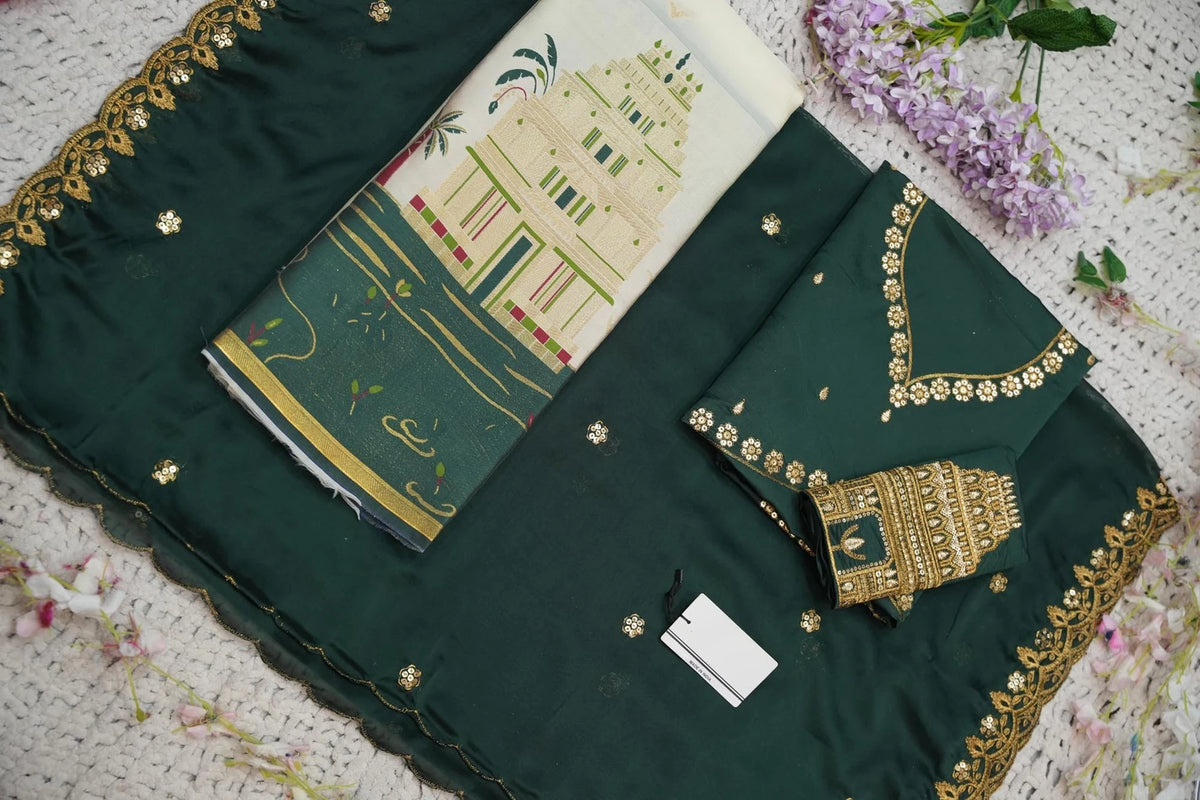 Solid Semi Stitched Lehenga Choli