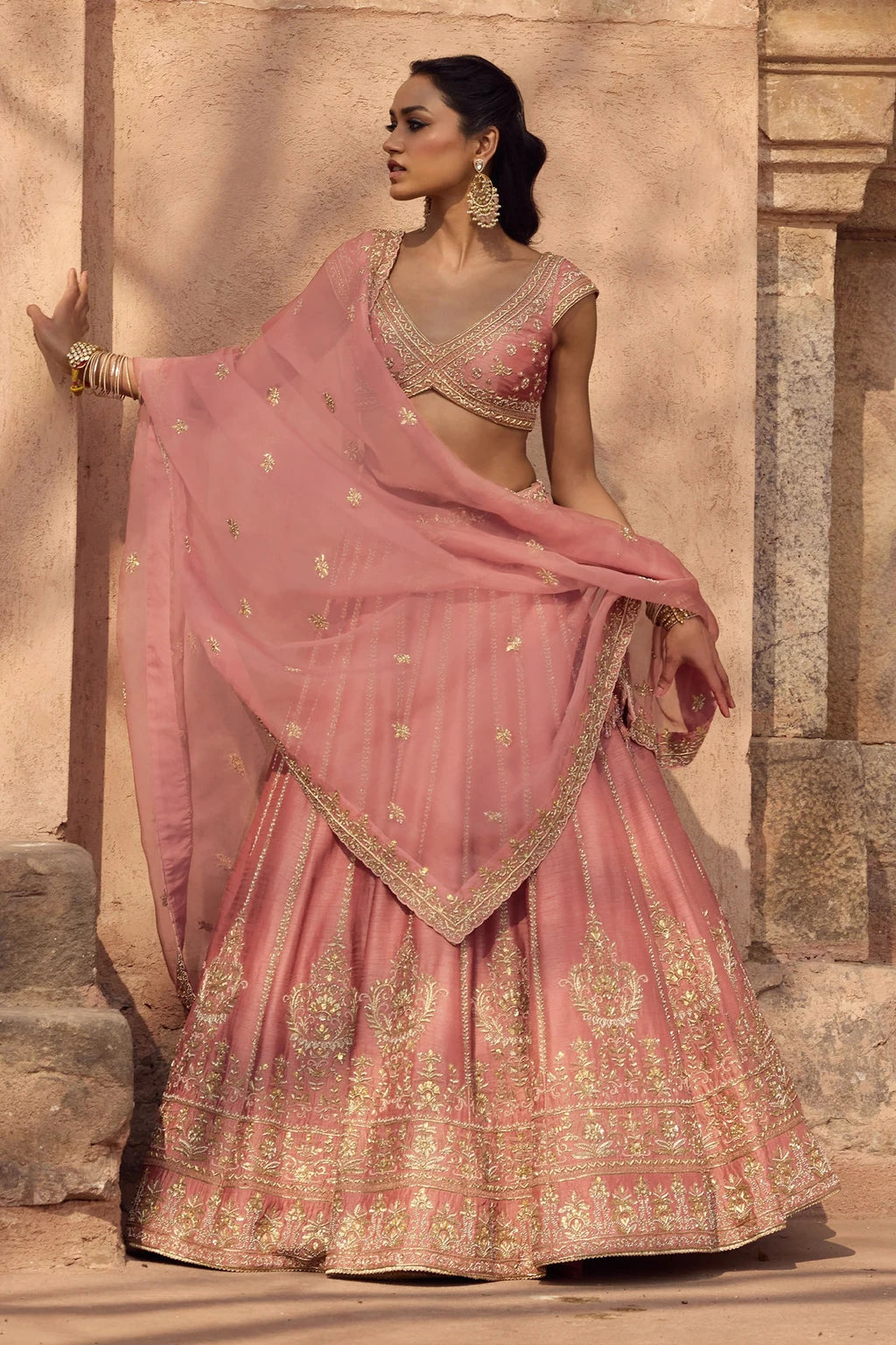 Trijal Fab Embroidered Semi Stitched Lehenga Choli