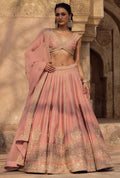Trijal Fab Embroidered Semi Stitched Lehenga Choli