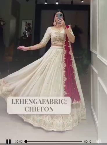 HIYANDUKAN Embroidered Semi Stitched Lehenga Choli